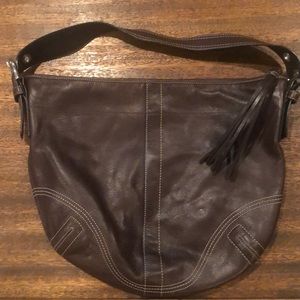 Coach brown leather handbag